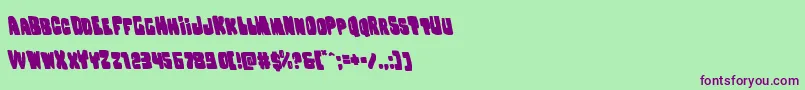 Nobodyhomeleft Font – Purple Fonts on Green Background