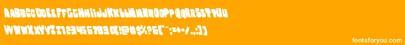 フォントNobodyhomeleft – オレンジの背景に白い文字