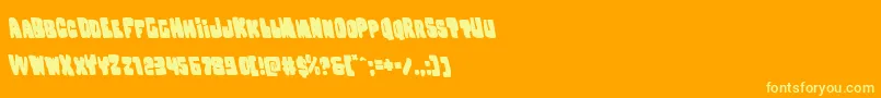 Nobodyhomeleft Font – Yellow Fonts on Orange Background