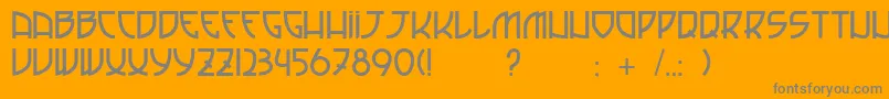 ItalianFootball Font – Gray Fonts on Orange Background