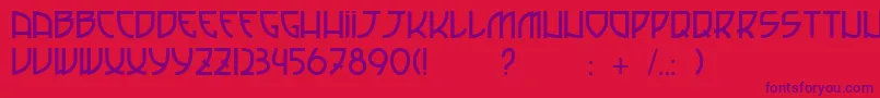 ItalianFootball Font – Purple Fonts on Red Background