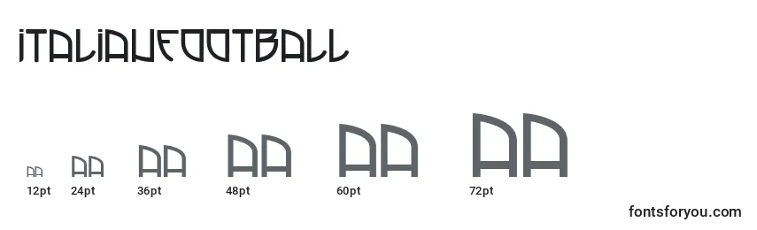 Размеры шрифта ItalianFootball