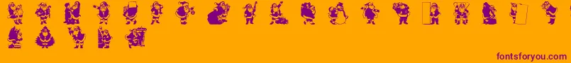 フォントRypNat – オレンジの背景に紫のフォント