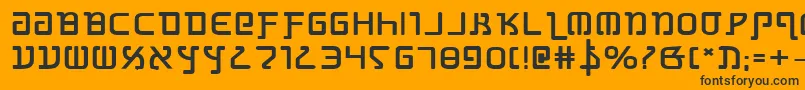 Grimlordbe Font – Black Fonts on Orange Background