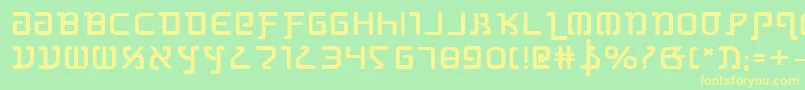 Grimlordbe Font – Yellow Fonts on Green Background