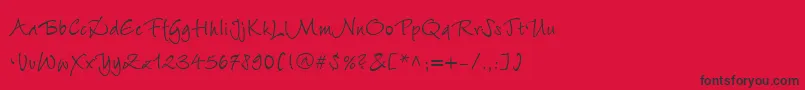 WiesbadenSwingLtCyrillicRoman Font – Black Fonts on Red Background