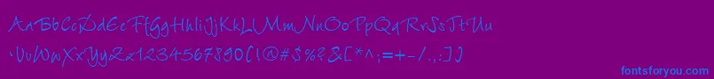 WiesbadenSwingLtCyrillicRoman Font – Blue Fonts on Purple Background