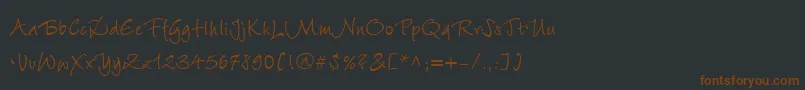 WiesbadenSwingLtCyrillicRoman Font – Brown Fonts on Black Background
