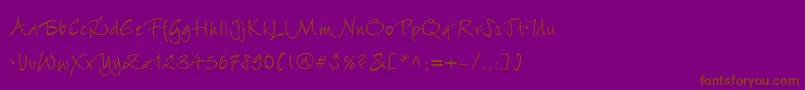 Шрифт WiesbadenSwingLtCyrillicRoman – коричневые шрифты на фиолетовом фоне
