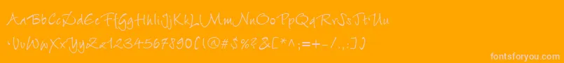 WiesbadenSwingLtCyrillicRoman Font – Pink Fonts on Orange Background