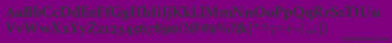 MinionBoldOldstyleFigures Font – Black Fonts on Purple Background