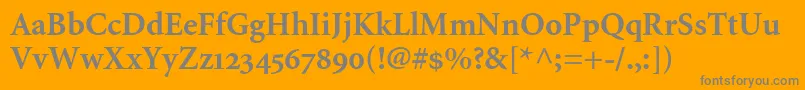 MinionBoldOldstyleFigures Font – Gray Fonts on Orange Background