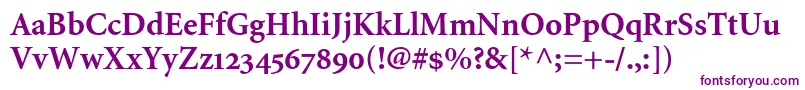 MinionBoldOldstyleFigures Font – Purple Fonts on White Background