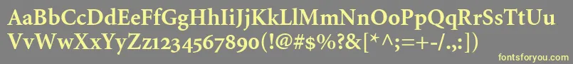 MinionBoldOldstyleFigures Font – Yellow Fonts on Gray Background