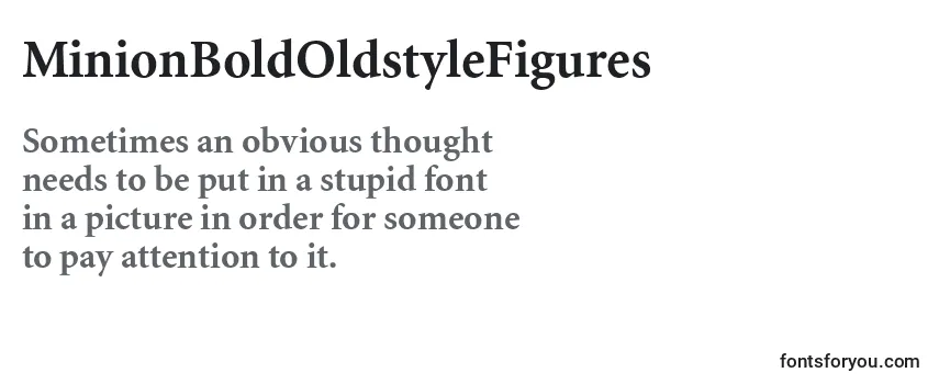 Review of the MinionBoldOldstyleFigures Font