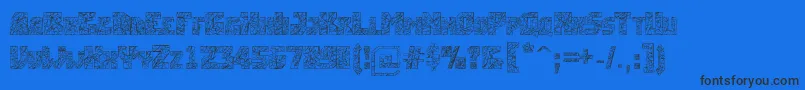 Breakingtime Font – Black Fonts on Blue Background