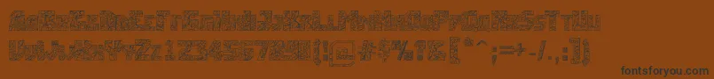 Breakingtime Font – Black Fonts on Brown Background