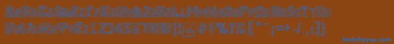 Breakingtime Font – Blue Fonts on Brown Background