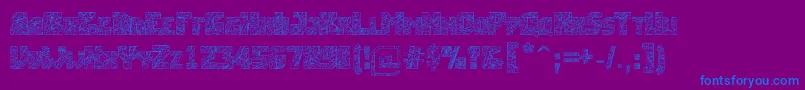 Шрифт Breakingtime – синие шрифты на фиолетовом фоне