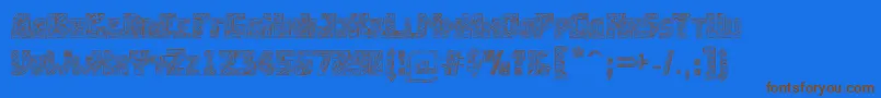 Breakingtime Font – Brown Fonts on Blue Background