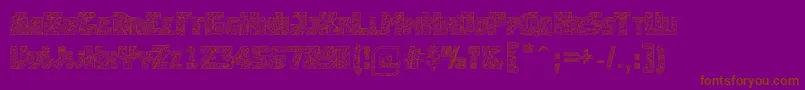 Breakingtime Font – Brown Fonts on Purple Background