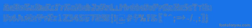 Breakingtime-fontti – harmaat kirjasimet sinisellä taustalla