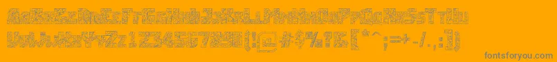 Breakingtime Font – Gray Fonts on Orange Background