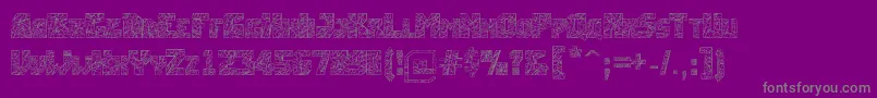 Шрифт Breakingtime – серые шрифты на фиолетовом фоне