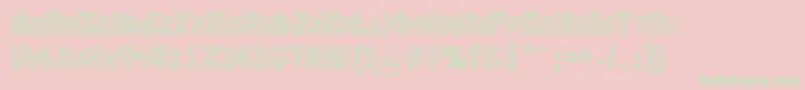 フォントBreakingtime – ピンクの背景に緑の文字