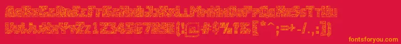 Breakingtime Font – Orange Fonts on Red Background
