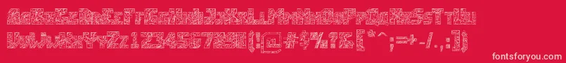 Breakingtime-fontti – vaaleanpunaiset fontit punaisella taustalla