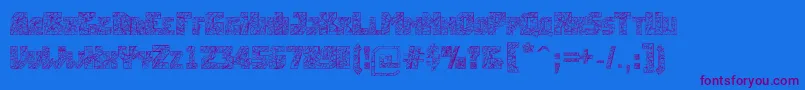 Breakingtime Font – Purple Fonts on Blue Background