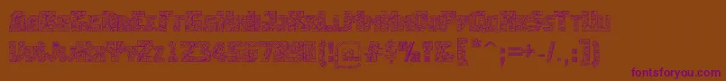 Шрифт Breakingtime – фиолетовые шрифты на коричневом фоне