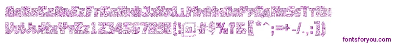 Breakingtime-fontti – violetit fontit valkoisella taustalla