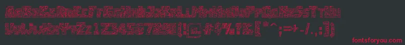 フォントBreakingtime – 黒い背景に赤い文字