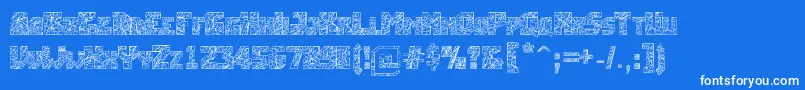 Breakingtime Font – White Fonts on Blue Background