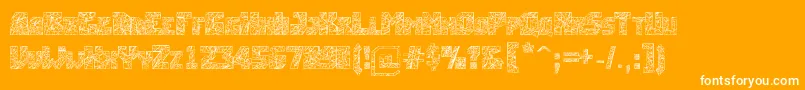 Шрифт Breakingtime – белые шрифты на оранжевом фоне