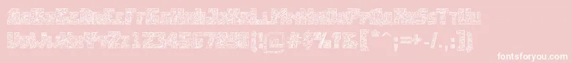 フォントBreakingtime – ピンクの背景に白い文字