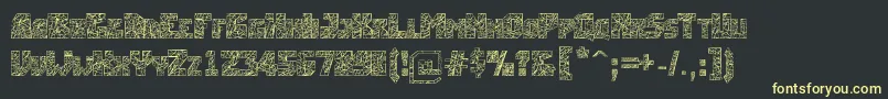 Breakingtime-fontti – keltaiset fontit mustalla taustalla