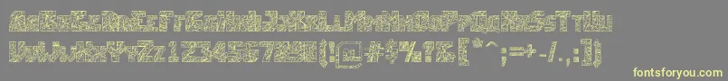 Breakingtime-fontti – keltaiset fontit harmaalla taustalla
