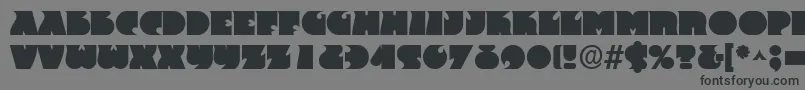 FranticRegular Font – Black Fonts on Gray Background