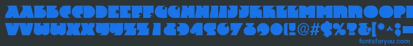 FranticRegular Font – Blue Fonts on Black Background