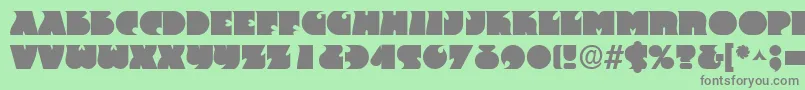 FranticRegular Font – Gray Fonts on Green Background