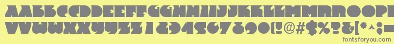 FranticRegular Font – Gray Fonts on Yellow Background