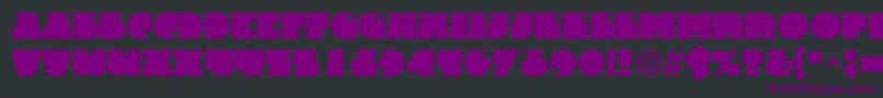 Fonte FranticRegular – fontes roxas em um fundo preto