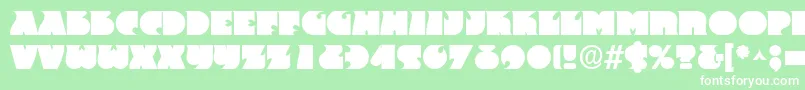 Fonte FranticRegular – fontes brancas em um fundo verde