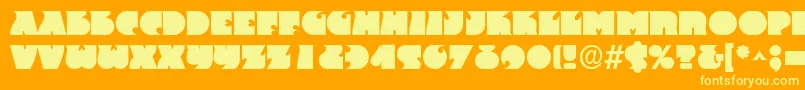 FranticRegular Font – Yellow Fonts on Orange Background