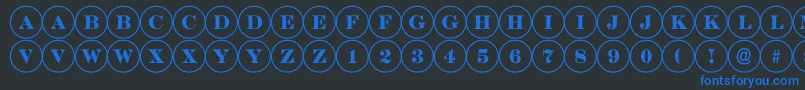 ADiscoserif Font – Blue Fonts on Black Background