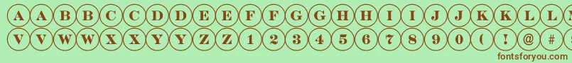 ADiscoserif Font – Brown Fonts on Green Background