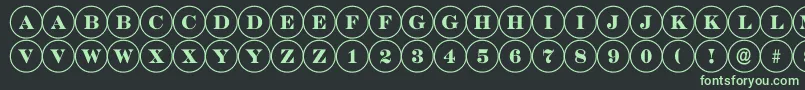 Fonte ADiscoserif – fontes verdes em um fundo preto